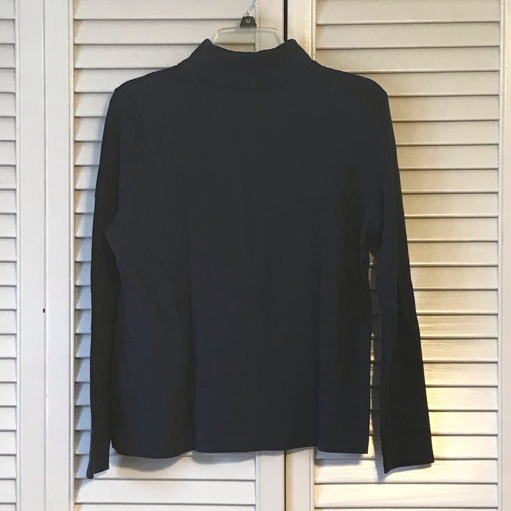 L.L. Bean Dark Blue Women's Turtleneck Sweater - Picture 3 of 5